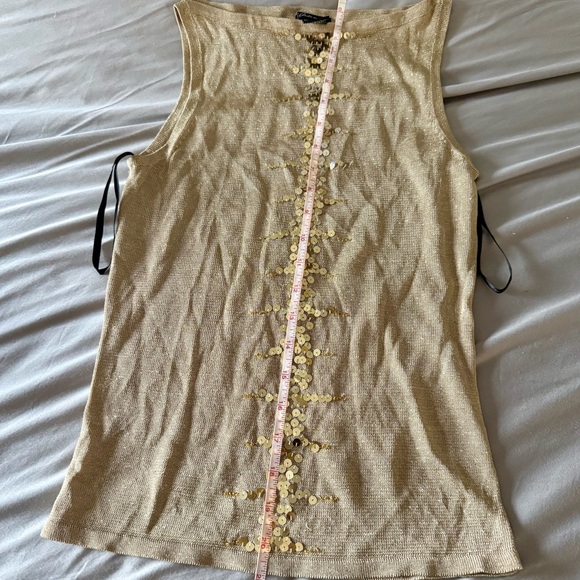 Arden B gold top with sequin details - Picture 4 of 5
